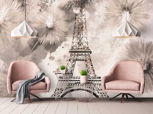 Malvis ® Tapeta Abstraktní Eiffelova věž Vel. (šířka x výška): 288 x 200 cm