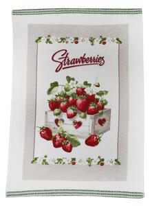 Bavlená froté utěrka Jahody 50x70 cm Barva Vícebarevná