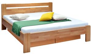 Masivní postel Maribo 2, 180x200, vč. roštu, bez matr., švestka
