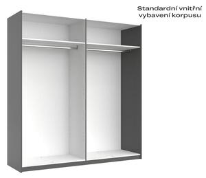 Skříň s posuvnými dveřmi 2,0x2,1m (Dveře Grafit/Zrcadlo) série N Doni