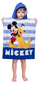 Jerry Fabrics plážová osuška pončo Mickey stripe 50x115 cm