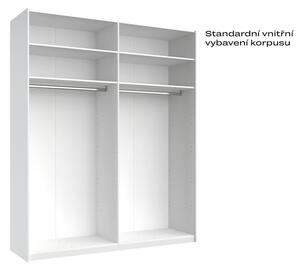 Skříň s posuvnými dveřmi 2,0x2,4m (Dveře Lesklé Bílé), série N Family