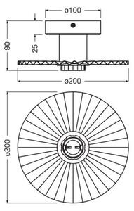 Osram - Stropní svítidlo PLISSEE 1xE27/15W/230V pr. 20 cm antracit
