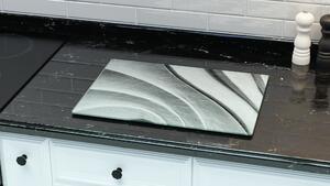 Allboards,Skleněná kuchyňská deska BÍLÝ KÁMEN-VZORY 30x40cm - krájecí deska - ochranná deska,DK30x40_00009