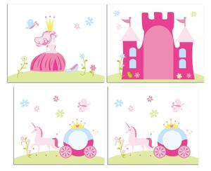 Dětský závěs k posteli 4 ks 195x75 cm Princess – Vipack