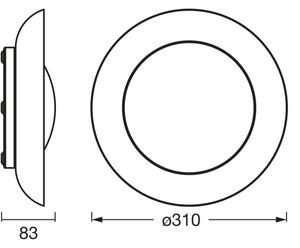 Osram -LED Stmívatelné stropní svítidlo PLATE LED/19W/230V pr. 31 cm zelená