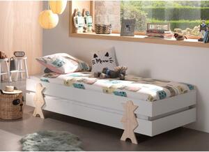 Dětská stohovatelná postel s roštem Vipack Modulo Smiley, 90 x 200 cm