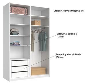 Skříň s posuvnými dveřmi Lili 1,5x2,4m (Dveře Lesklý Kašmír), série N Lily
