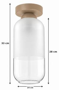 BRILAGI - LED Stropní svítidlo RETRO GLASS 1xE27/60W/230V pr. 14 cm béžová/bílá