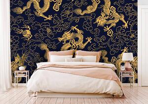 Malvis ® Tapeta Zlatý čínský drak Vel. (šířka x výška): 144 x 105 cm