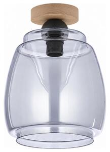 BRILAGI - LED Stropní svítidlo R GLASS 1xE27/60W/230V pr. 26 cm dub/kouř šedá
