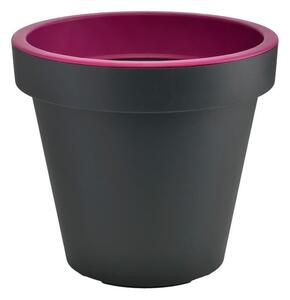 Šedo-fialový květináč Gardenico Metro Twist, ø 29,5 cm