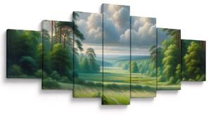 Obraz - Zelená krajina (210x100 cm)