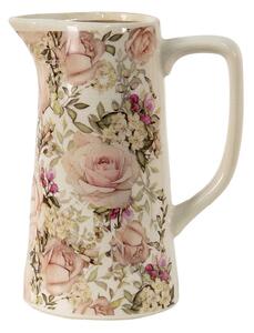Keramický dekorační džbán s růžemi Roses I L – 2100 ml