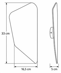LED Nástěnné svítidlo BUTTON LED/4W/230V 33x16,5 cm dekor ořech