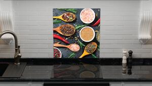 Allboards,Skleněná kuchyňská deska PEPŘ A SŮL 60x65 cm- vhodná za varnou desku,SB60x65_00013