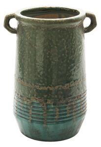 Zelný keramický květináč/váza s uchy Roussel – 16x26 cm