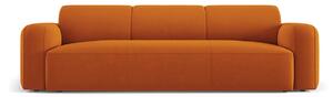 MUZZA Třímístná pohovka gerett 235 cm velvet oranžová