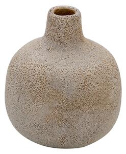 Krémová keramická váza s patinou Noor – 9x9 cm