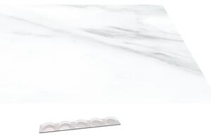 Allboards,Skleněná kuchyňská deska MRAMOR BÍLÝ 60x52cm - krájecí, ochranná deska,FC60x52_000017