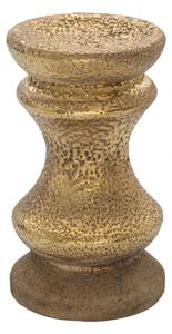 Zlatý keramický svícen s patinou Agnes – 11x19 cm