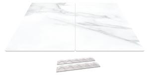 Allboards,Skleněná kuchyňská deska MRAMOR BÍLÁ 60x52cm - krájecí deska - ochranná deska,HC52x30_00017