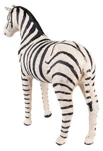 Dekorace Socha Zebra Černá, Bílá 46x13x44 cm – 46x13x44 cm