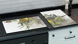 Allboards,Skleněná kuchyňská deska OLIVY 60x52cm - krájecí deska - ochranná deska,HC52x30_00001