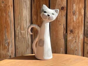 Kočka střední - fialová s levandulí Keramika Andreas