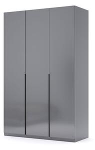 Skříň 3dv bez zrcadel Mat antracit / mat grafit Teo