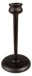 Černý kovový svícen na úzkou svíčku Vaive – 10x21 cm