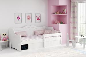 BMS Group Dětská postel s úložným prostorem JULIE 160x80 Barva výplně dvířek: Bílá