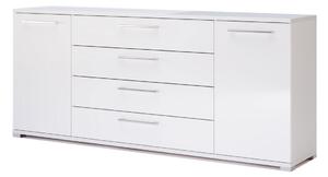 Komoda 2dv 4šu 1,9 m bílá lesk Family