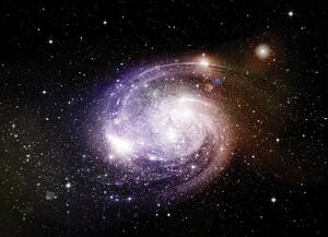 Malvis ® Tapeta Fialová galaxie Vel. (šířka x výška): 144 x 105 cm