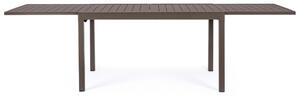 Zahradní rozkládací stůl galioso 135 (270) x 90 cm hnědý