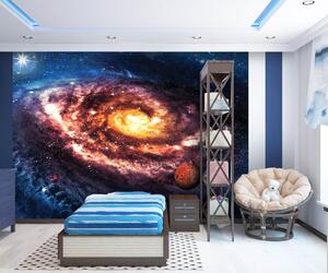 Malvis ® Tapeta Zářivá galaxie Vel. (šířka x výška): 144 x 105 cm