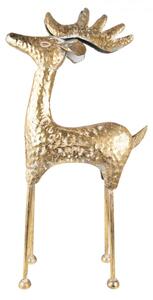 Zlatá antik kovová dekorace Sob – 34x13x73 cm