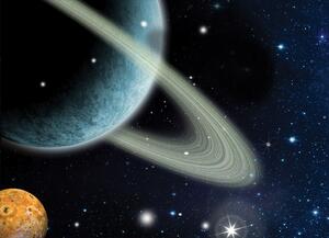 Malvis ® Tapeta Planeta s prstencem Vel. (šířka x výška): 144 x 105 cm