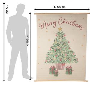 Nástěnná mapa Merry Christmas – 120x2x150 cm