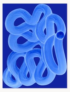 Plakát Blue Brush