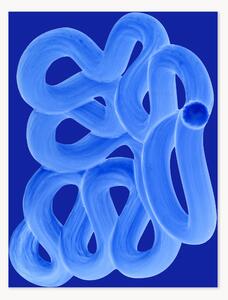Plakát Blue Brush