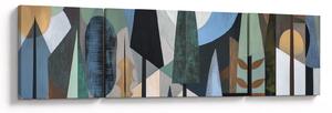 Obraz - Přírodní geometrická abstrakce II. (170x50 cm)
