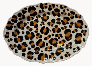 Ručně vyrobený servírovací talíř Leopardo
