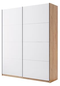 Skříň s posuvnými dveřmi 1.5x2.1m (Dveře Lesklé Bílé) série N Asti