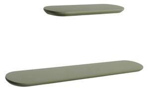 Zelené police v sadě 2 ks 55 cm Arely – Kave Home