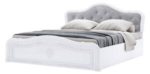 Postel 160 Lux výklopná s roštem, bílý lesk Luiza