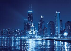 Malvis ® Tapeta Chicago panorama noc Vel. (šířka x výška): 144 x 105 cm
