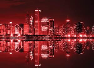 Malvis ® Tapeta Chicago červené panorama Vel. (šířka x výška): 144 x 105 cm