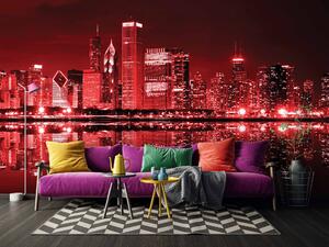 Malvis ® Tapeta Chicago červené panorama Vel. (šířka x výška): 288 x 200 cm