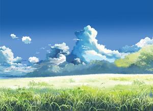 Malvis ® Anime tapeta Letní krajina Vel. (šířka x výška): 144 x 105 cm